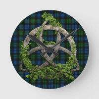 Celtic Trinity Knot And Campbell Military Tartan