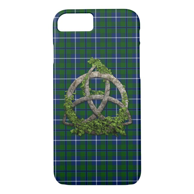 Celtic Trinity Knot And Clan Douglas Tartan Case-Mate iPhone Case (Back)