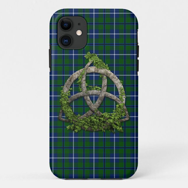 Celtic Trinity Knot And Clan Douglas Tartan Case-Mate iPhone Case (Back)