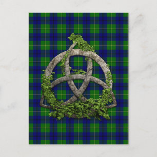 Celtic Trinity Knot And Clan Johnston Tartan Postcard