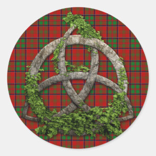 Celtic Trinity Knot And Clan MacDonald Of Glencoe Classic Round Sticker