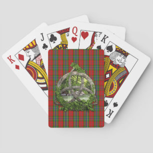 Celtic Trinity Knot And Clan MacLean Of Duart Tart Playing Cards