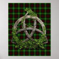 Celtic Trinity Knot And Clan Martin Tartan