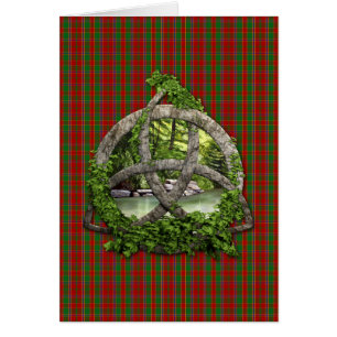 Celtic Trinity Knot And Clan Munro Tartan
