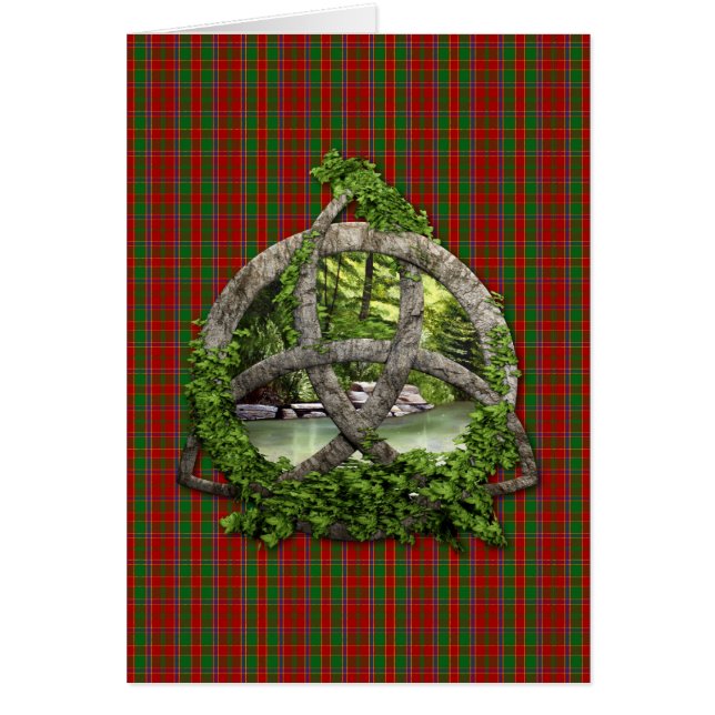Celtic Trinity Knot And Clan Munro Tartan (Front)