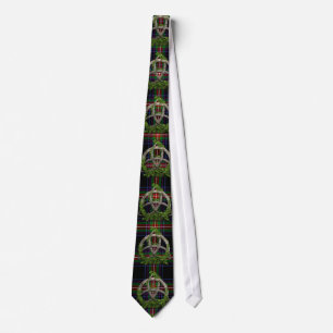 Celtic Trinity Knot And Clan Watt Tartan Tie