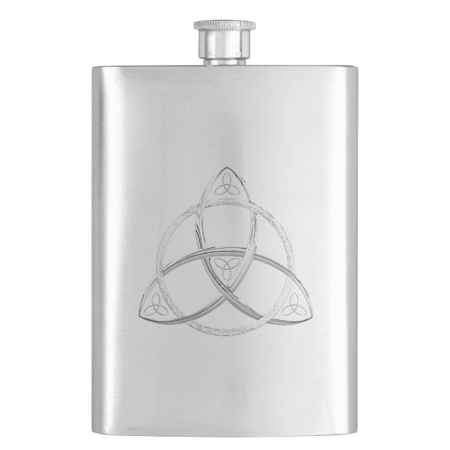 Celtic Trinity Knot Hip Flask (Front)