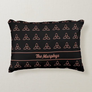 Celtic Trinity Knot Irish Family Name Accent Pillow