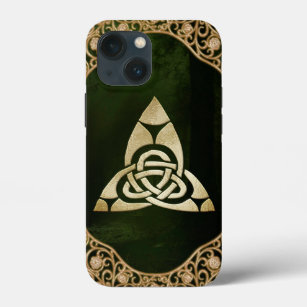 Celtic Trinity Knot on Forest Shadows  iPhone 13 Mini Case