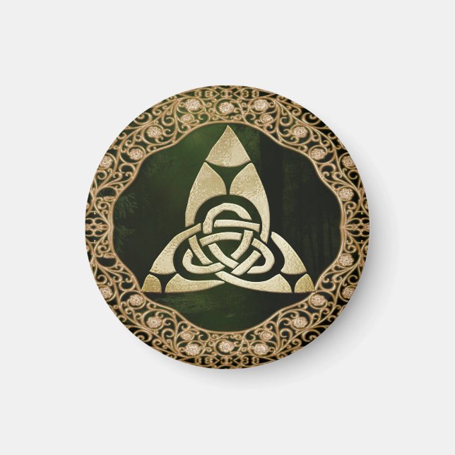 Celtic Trinity Knot on Forest Shadows  Magnet (Front)
