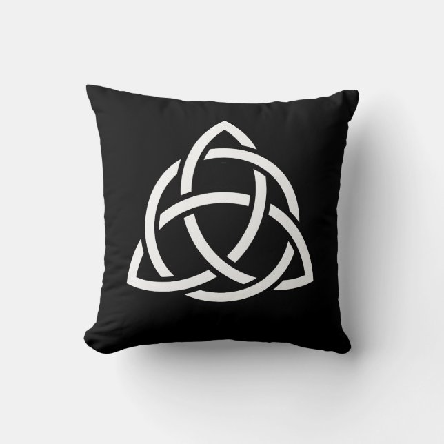 Celtic Trinity Knot Triquetra Symbol Throw Pillow (Front)