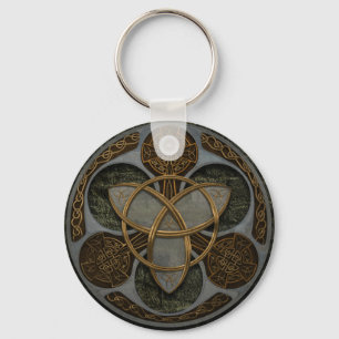 Celtic Trinity Shield Keychain