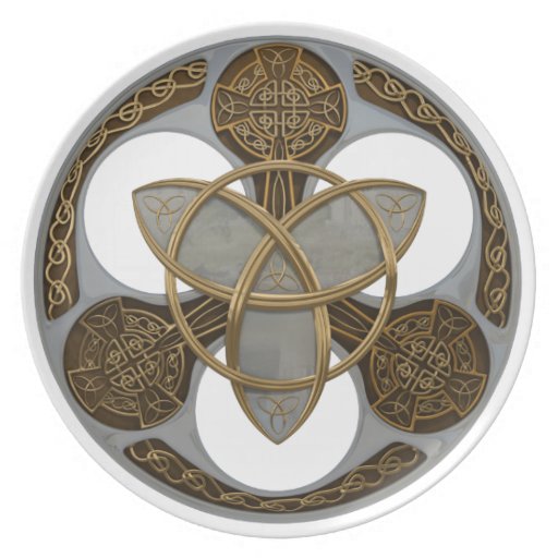 Celtic Trinity Shield Party Plate | Zazzle