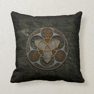 Celtic Trinity Shield Throw Pillow