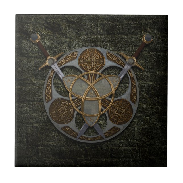 Celtic Trinity Shield Tile (Front)