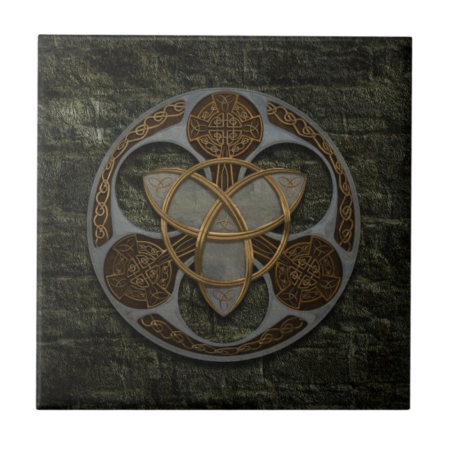 Celtic Trinity Shield Tile (Front)