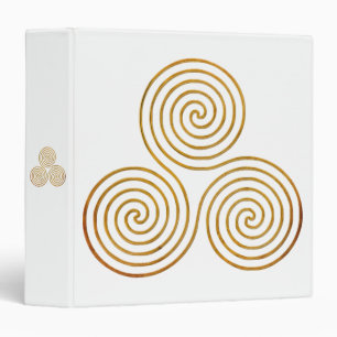 celtic triple spiral - OneLine antique gold Binder