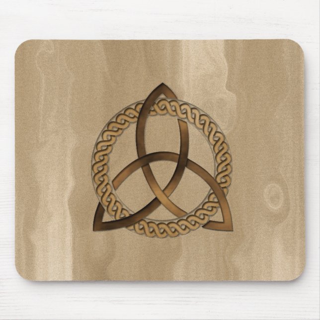 Celtic Triquetra Trinity Knot Button Mousepad (Front)