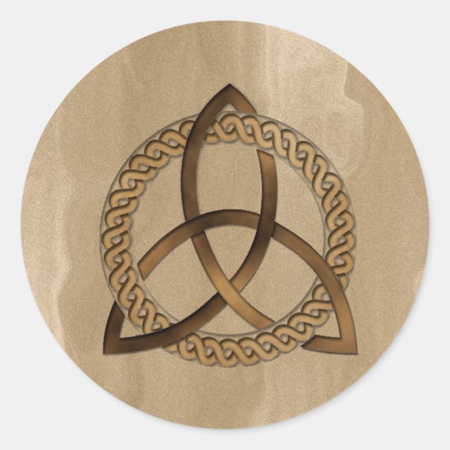 Celtic Triquetra Trinity Knot Classic Round Sticker (Front)