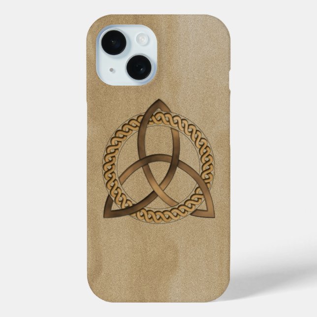 Celtic Triquetra Trinity Knot iPhone 15 Case (Back)