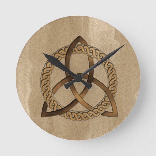 Celtic Triquetra Trinity Knot Wall Clock (Front)