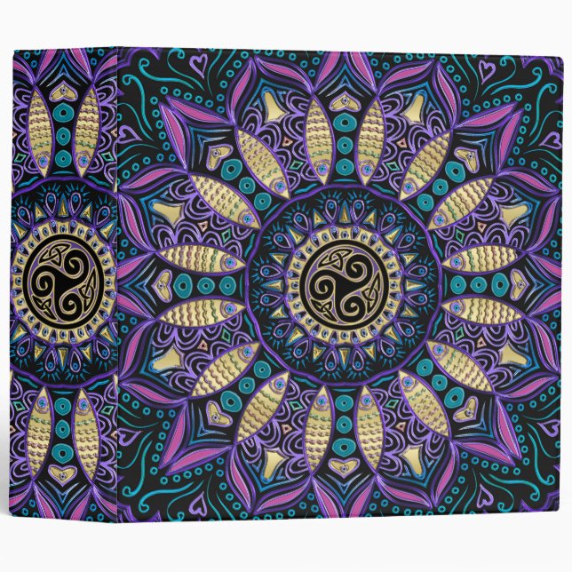 Celtic Triskele Mandala Binder (Front/Spine)