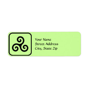 Celtic Triskele Symbol Address Labels