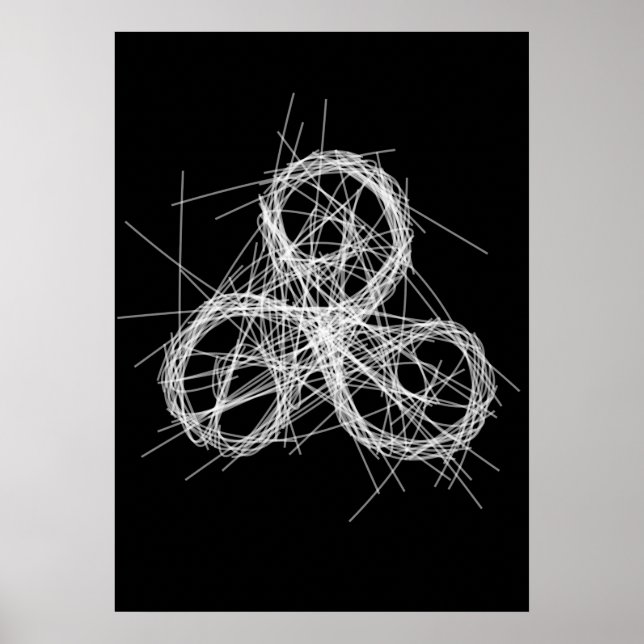 Celtic triskele - Triple spiral symbol. Poster (Front)