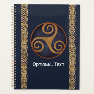 Celtic Triskelion (Blue) Custom Planner