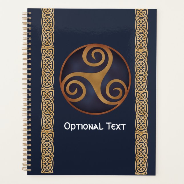 Celtic Triskelion (Blue) Custom Planner (Front)