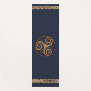 Celtic Triskelion (Blue) Custom Template Yoga Mat