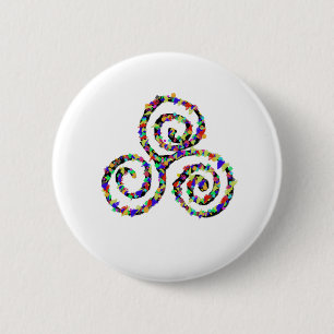 Celtic Triskelion Strength 2 Inch Round Button