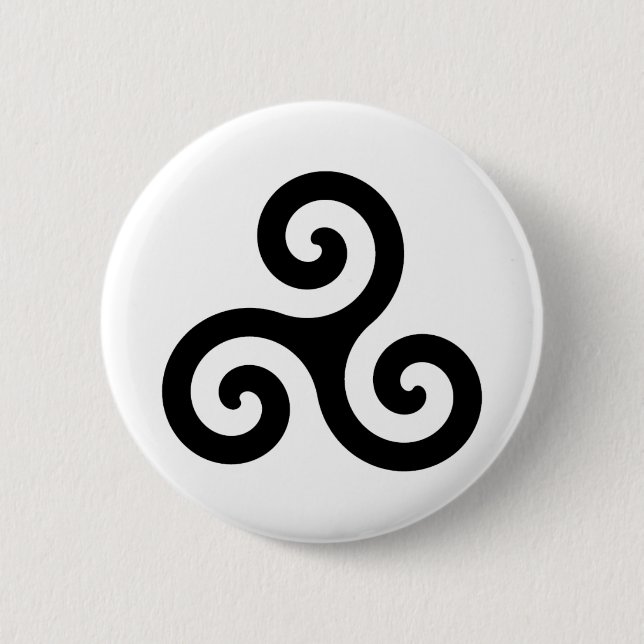 Celtic Triskelion Symbol 2 Inch Round Button (Front)