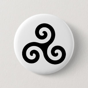 Celtic Triskelion Symbol 2 Inch Round Button