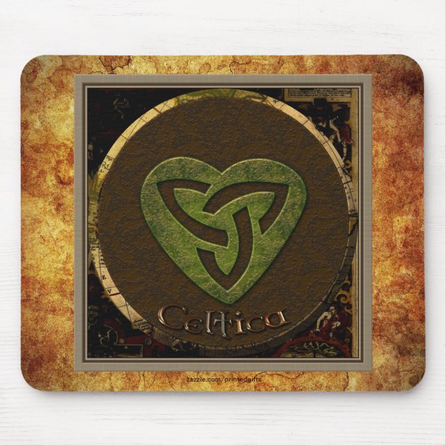 Celtic Triskellion-styled Irish-lover's Mousemat Mouse Pad (Front)