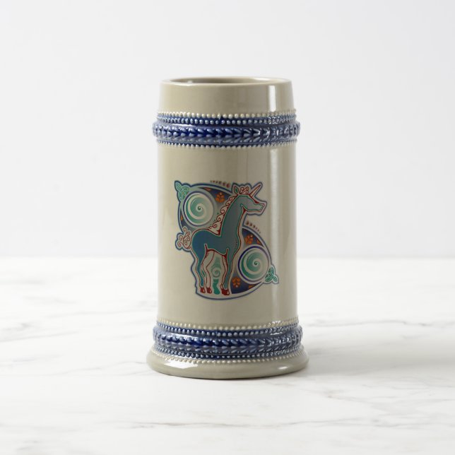 Celtic unicorn beer stein (Center)