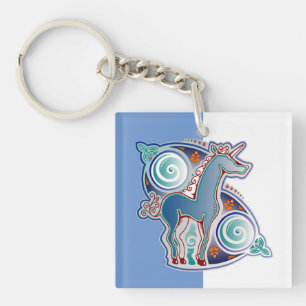 Celtic unicorn keychain