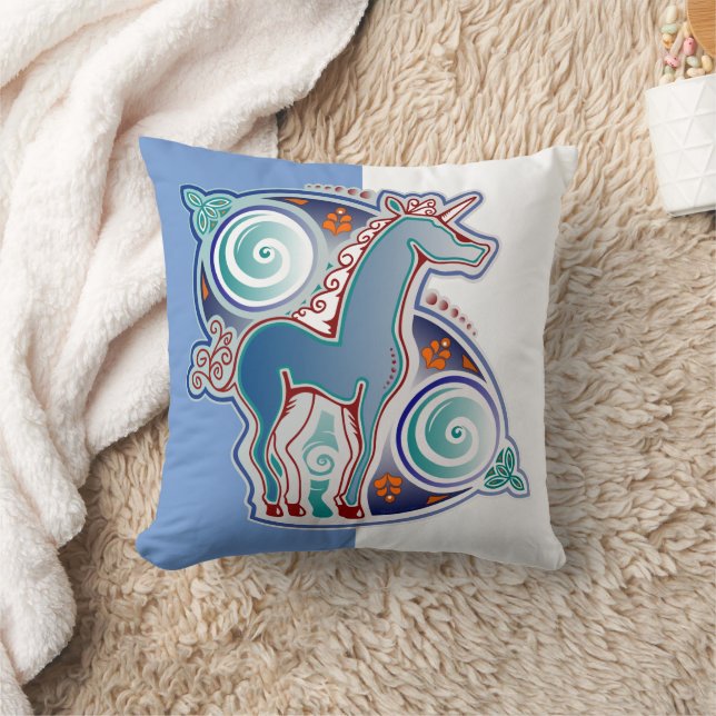 Celtic unicorn throw pillow (Blanket)