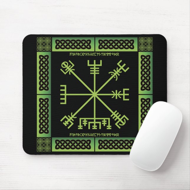 Celtic Vegvisir Mouse Pad (With Mouse)