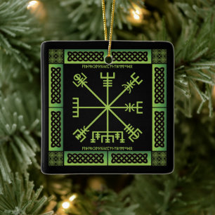 Celtic Vegvisir Ornament (Square)