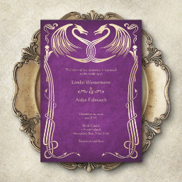 Celtic Viking Dragon Wedding Invitation