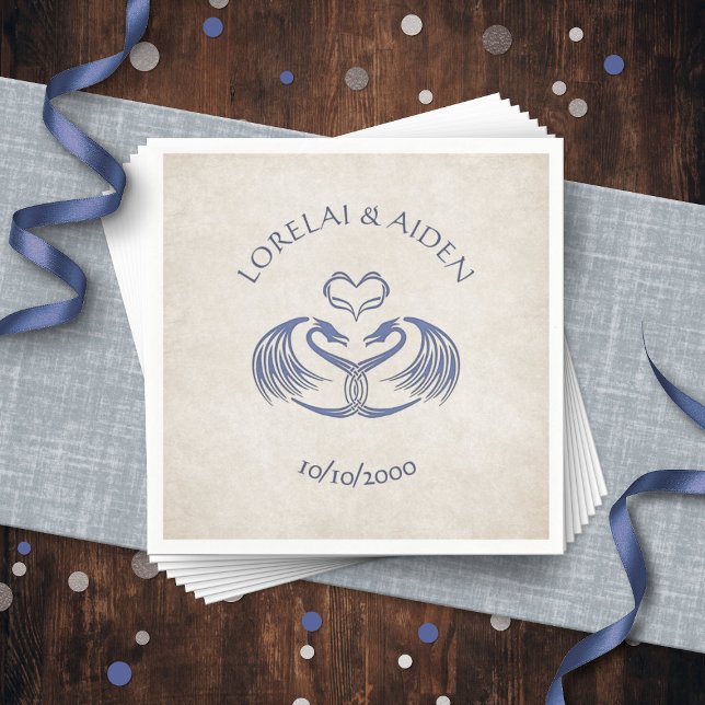 Celtic Viking Dragon Wedding Napkin (Creator Uploaded)