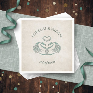 Celtic Viking Dragon Wedding Napkin