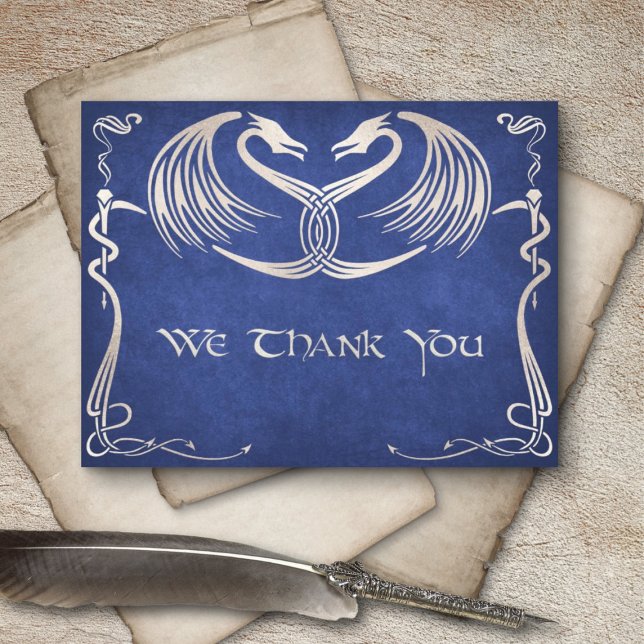 Celtic Viking Dragon Wedding Thank You Card (Creator Uploaded)