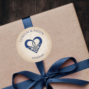 Celtic Viking Fantasy Wedding Classic Round Sticker