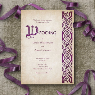 Celtic Viking Fantasy Wedding Invitation