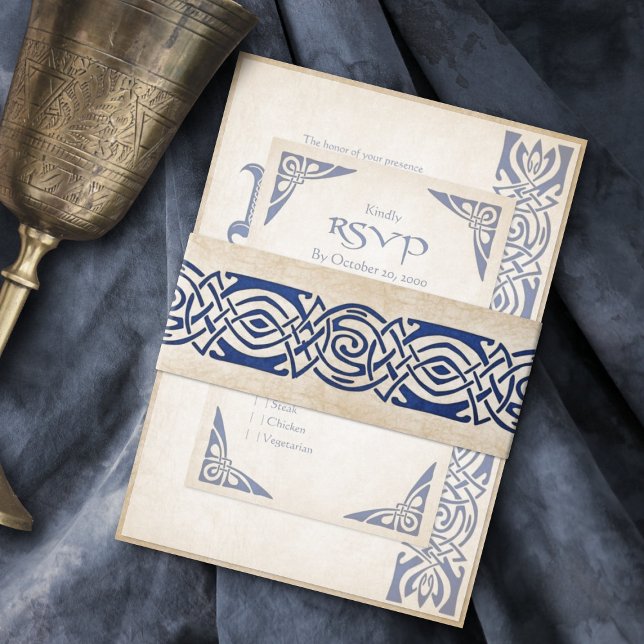 Celtic Viking Fantasy Wedding Invitation Belly Band (Creator Uploaded)