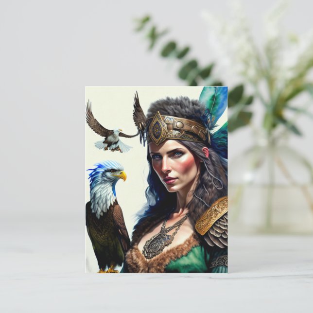 Celtic warrior princess postcard (Standing Front)
