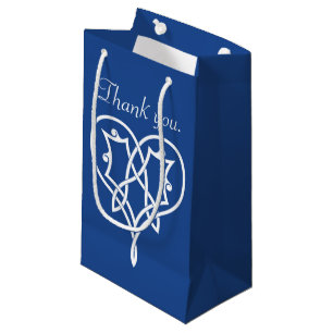 Celtic Weave Hearts in Blue Gift Bag