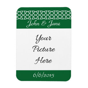 Celtic Weave Hearts in Green Save-the-Date Magnet